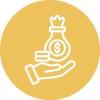Payment Line Circle Filled Icon vector