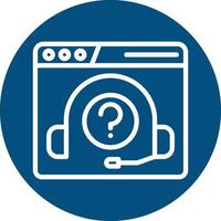 Help Line Circle Background Icon vector