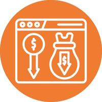 Lowest Price Guaranteed Line Circle Background Icon vector