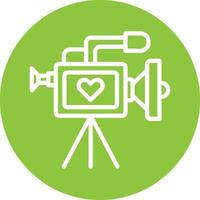 Camera Line Circle Filled Icon vector