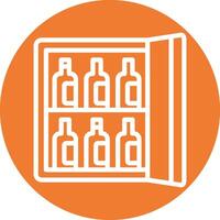 Minibar Line Circle Filled Icon vector