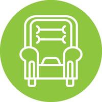 Armchair Line Circle Filled Icon vector