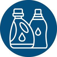 Liquid Detergent Line Circle Filled Icon vector