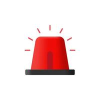 Emergency siren icon in flat style vector