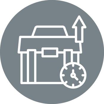 Work Experience Line Circle Background Icon vector