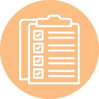 Task Line Circle Background Icon vector