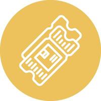 Ticketing Line Circle Background Icon vector