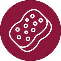 Sponge Line Circle Background Icon vector