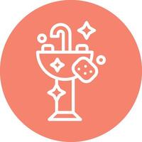 Sink Line Circle Filled Icon vector