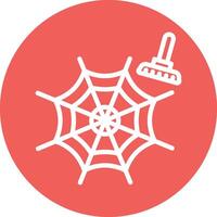 Spider Web Line Circle Filled Icon vector