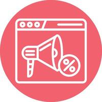 Promotion Line Circle Background Icon vector