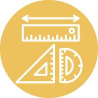 Measurements Line Circle Background Icon vector