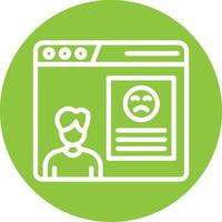 Complaint Line Circle Background Icon vector