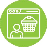 Account Line Circle Background Icon vector