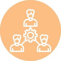 Onboarding Line Circle Background Icon vector