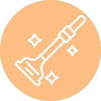 Plunger Line Circle Filled Icon vector