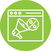 Promotion Line Circle Filled Icon vector