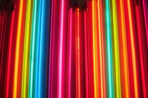 Vibrant Neon Lights Abstract Background photo