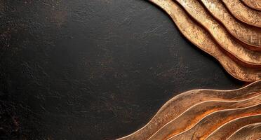Textured background with golden waves photo