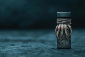 Mysterious underwater object with tentacles photo