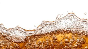 Sparkling carbonated soda or beer with bubbles photo