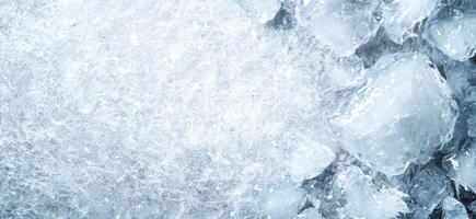Frozen winter ice texture background photo
