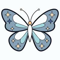 A butterfly with stars on it vector