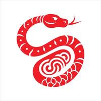 Happy Chinese New Year Snake Illustration for The Year of The Snake in Chinese Zodiac vector