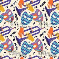 An artistic pattern with trombone for New Year Party vector