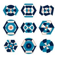 set with abstract shapes vector