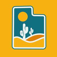 Utah Desert Simple Design Perfect for Print, Apparel, Sticker vector