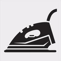 Simple Iron Icon Silhouette for Crisp White Backgrounds vector