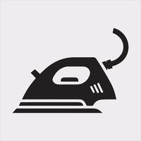 High-Resolution Iron Icon Silhouette for White Background Layouts vector