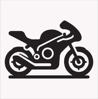 Simple and Elegant Motorcycle Silhouette Icon Design vector