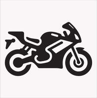 Motorcycle Silhouette Icon with White Background vector