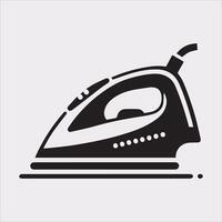 High-Resolution Iron Icon Silhouette on White Background vector