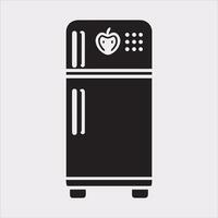 Clean and Stylish Freezer Refrigerator Silhouette for Every Project vector