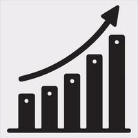Innovative Growth Bar Chart Art for Infographic Projects vector