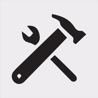 Simple Hammer Silhouette for Clean Visuals vector