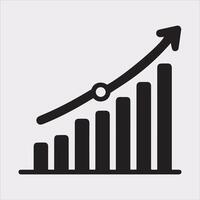 Clean and Modern Growth Bar Chart Design for Reports vector