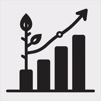 Eye-Catching Bar Chart Illustration for Business Presentations vector