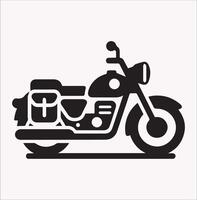 Modern Motorcycle Icon Silhouette for Design Needs vector