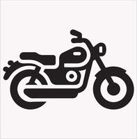 Motorcycle Silhouette Icon with White Background vector