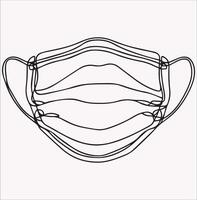 High-Resolution Medical Face Mask Icon Silhouette vector