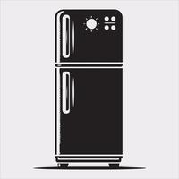 Unique Freezer Refrigerator Design on Bright White Background vector