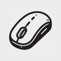 Stylish Mouse Silhouette on a White Background vector