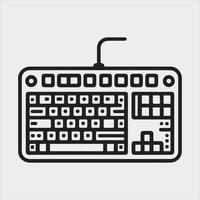 Minimalist Computer Keyboard Silhouette for Design vector
