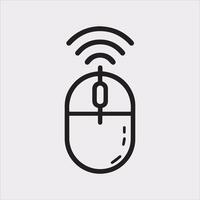 Mouse Silhouette for Graphic Design White Background vector