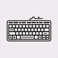 Professional Computer Keyboard Silhouette for Graphic Design vector