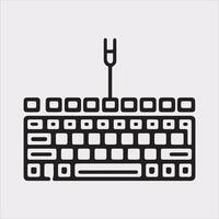 Clean Computer Keyboard Silhouette for Digital Projects vector